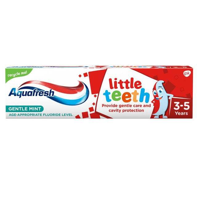 Aquafresh Little Teeth Toothpaste (3-5 Years) Gentle Mint 50 ml Cavity Protection