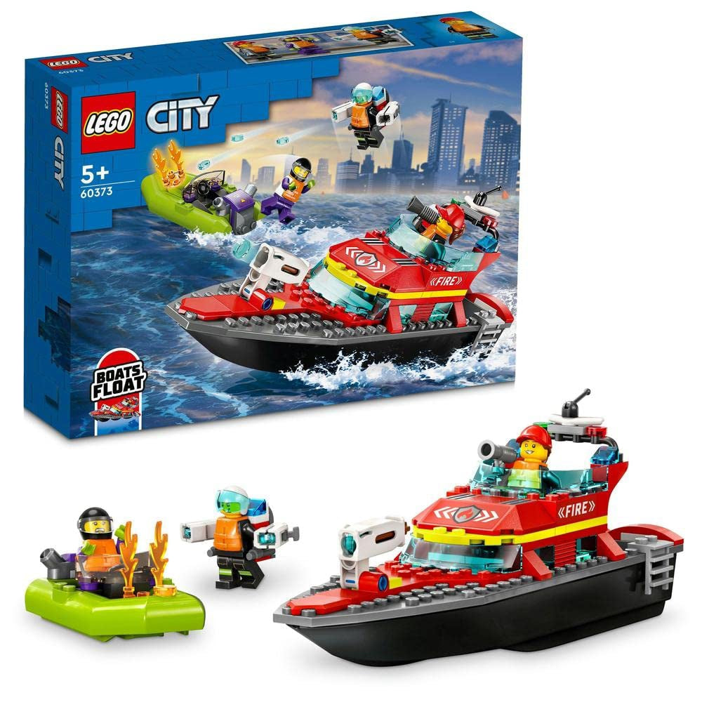 LEGO 60373 City Fire Rescue Boat Building Kit For Ages 5 + Years 144 pcs