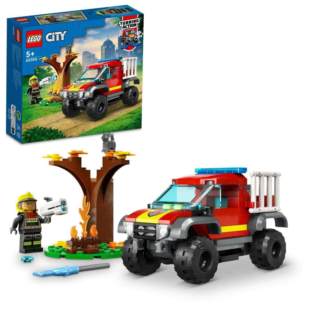 Lego 60393 City 4x4 Fire Engine Rescue Building Kit For 97 pcs Ages 5 plus