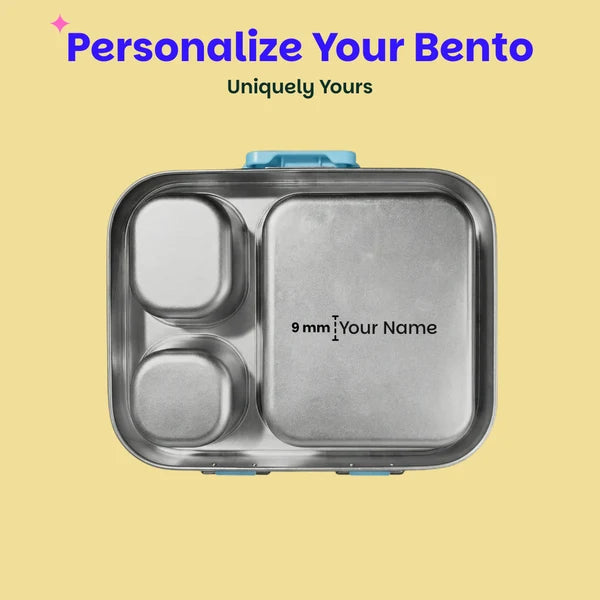 Basil Bento Quad + 3 Plus 1 Compartment Stainless Steel Lunchbox