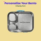 Basil Bento Quad + 3 Plus 1 Compartment Stainless Steel Lunchbox