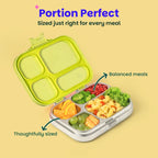 Basil Bento Quad 4 Compartment Stainless Steel Lunchbox