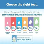 Dr Browns Y cut Wide Neck Silicone Options plus Nipple 2 Pack Medium Flow Nipple Pack of 2 Nipples