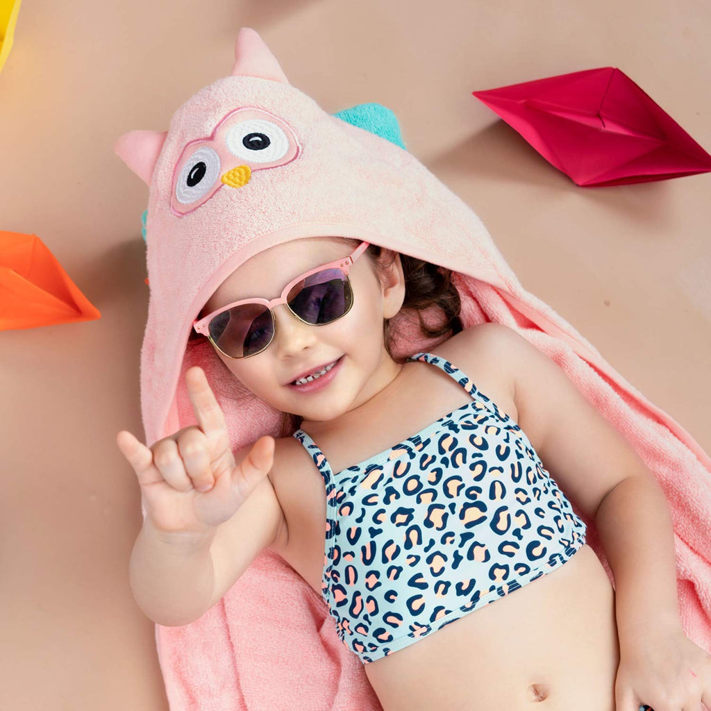 Rabitat Amazonia Kids Towel Zero Twist Cotton Towel with Hood  (0-5 years)  Owl