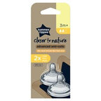 Tommee Tippee Closer To Nature Advanced 2 Anti Colic Medium Flow Teats 3 Month plus