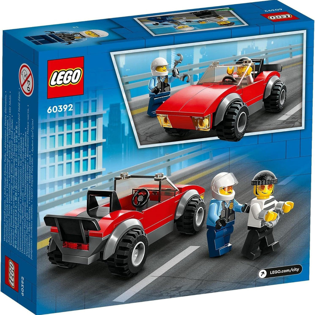 Lego 60392 City Police Bike Car Chase  Building Toy Set 59 Pcs Multicolor