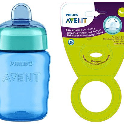 Philips Avent Silicone Classic Spout Cup Green Blue 260ml