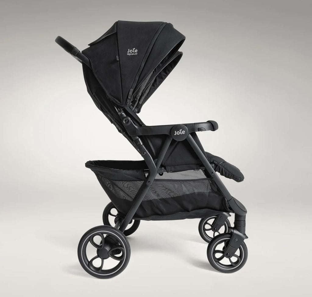 Joie Estrella Twin Stroller-Individually Adjustable Near Flat Reclining Seat-One Hand Fold
