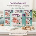 Bambo Nature Newborn Baby Diapers Size 0 Xxs 1 to 3 kg 24 Count