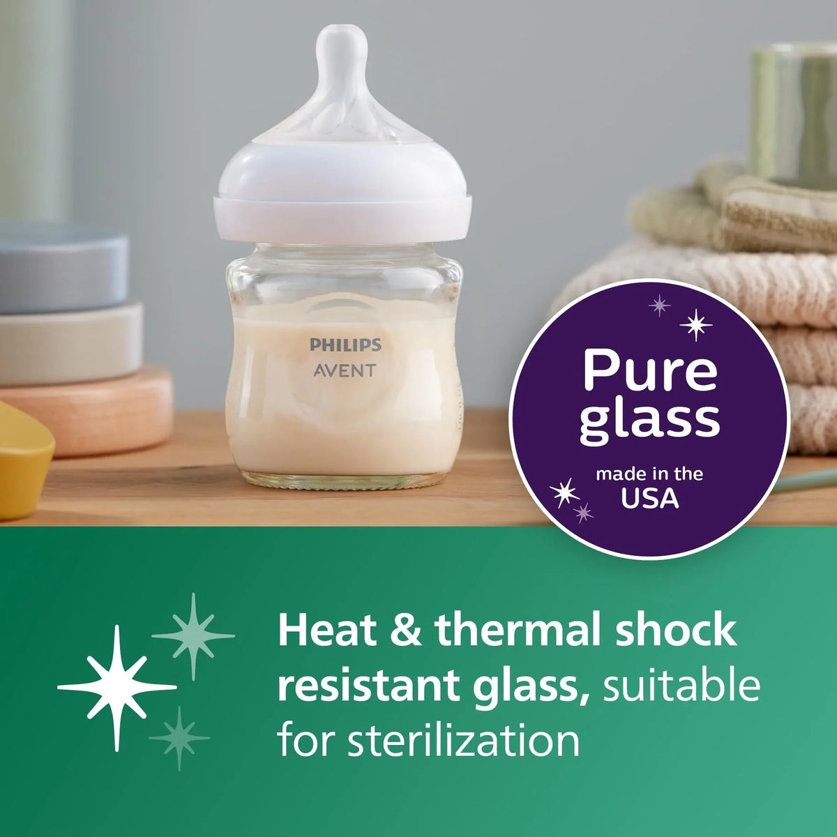Philips Avent Natural Glass Baby Bottle 120ml