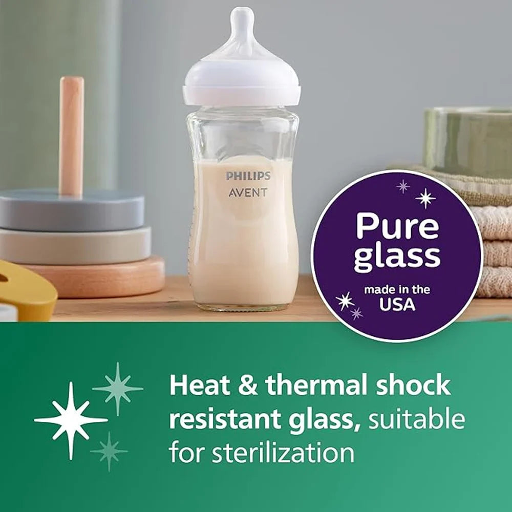 Philips Avent Natural Feeling Glass Baby Bottle 240ml