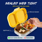 Basil Bento Ace 2 Compartment Stainless Steel Lunchbox - 600 Ml
