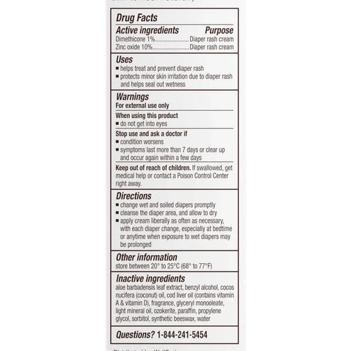 A plus D Diaper Rash Cream Dimethicone Zinc Oxide Cream 4oz 113g