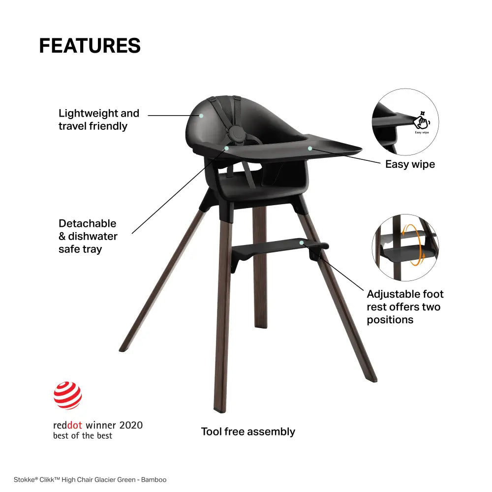 Stokke Clikk High Chair- Warm Brown