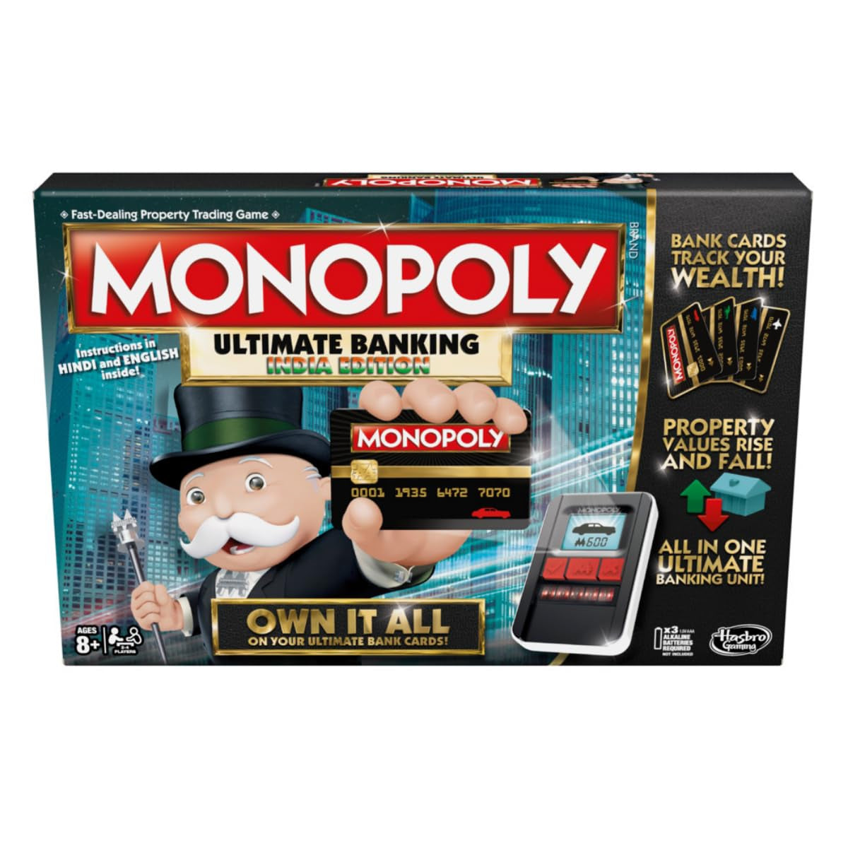 Monopoly Ultimate Banking Edition Board Game For Families And Kids Ages 8 And Up