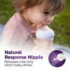 Dr Browns Narrow Glass Baby Bottles 4 oz 120ml with Level 1 Slow Flow Nipple 2 Pack 0 plus Months Babies