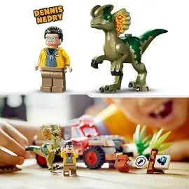 Lego Jurassic Park 76958 Dilophosaurus Ambush 6 plus Dinosaur Toy for Boys and Girls with Dino Figure and Jeep Car