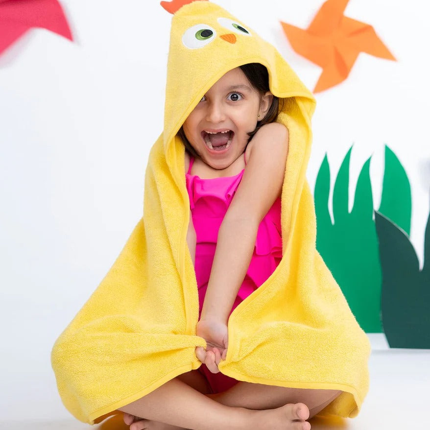 Rabitat Amazonia Kids Towel Zero Twist Cotton Towel with Hood  (0-5 years)  Bird