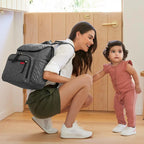 Skip Hop Forma backpack With Changing Pad xtra Wide Opening Lightweight Diaper Bag Grey