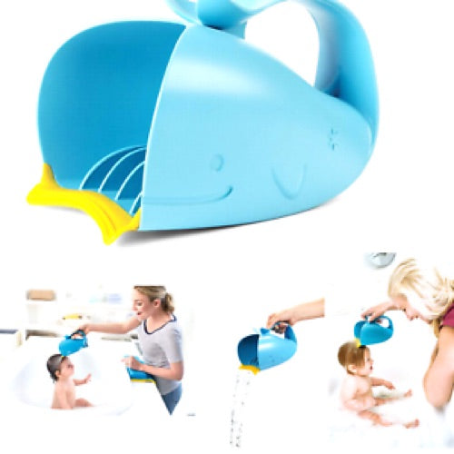 Skip Hop Moby Bath Rinse Cup: Tear-Free Waterfall Rinser, Blue