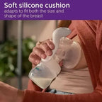 Philips Avent BPA Free Comfort Manual Breast Pump, soft petal shape massage cush