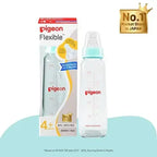 Pigeon Flexible glass Bottle Nursing Feeding Bottle With Added Nipple M for 4 plus Month Babies 200ml 6oz