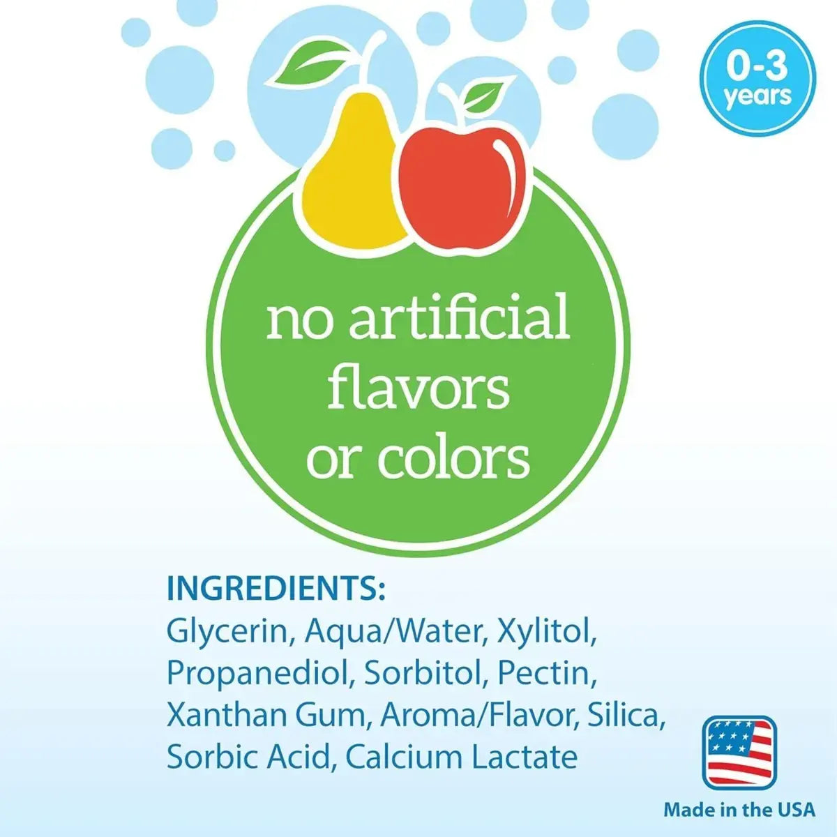 Dr Browns Baby Toothpaste Pear and Apple Flavor Toddlers and Kids Love Fluoride Fre Made in the Usa 0 to3 years 1poin4o