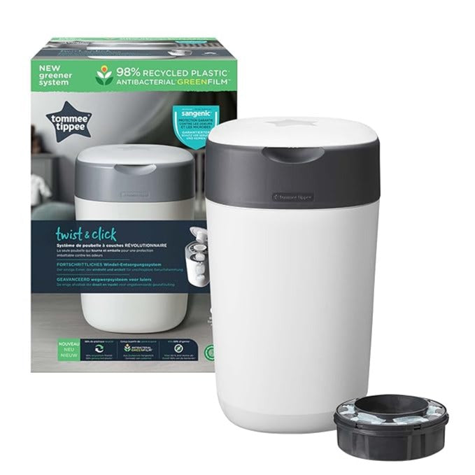 Tommee Tippee Twist and Click Advanced Nappy Disposal Sangenic Tec Bin White