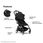 Stokke Yoyo3 Stroller Black Frame 6 Months Plus Color Pack Lightweight