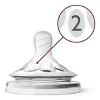 Philips Avent Natural 2 point 0 Teat Slow Flow for 1 Month plus 2 count pack of 1