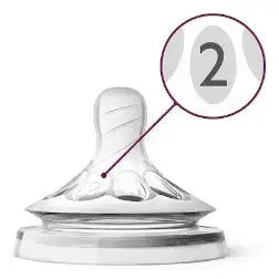 Philips Avent Natural 2 point 0 Teat Slow Flow for 1 Month plus 2 count pack of 1