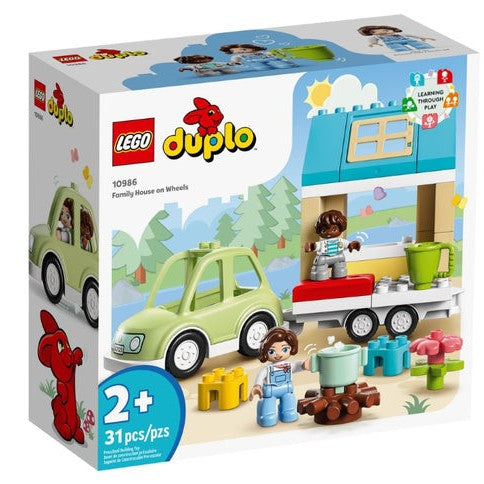Lego Duplo Town Family House On Wheels 10986 Building Toy Set 31 Pieces Multicolour