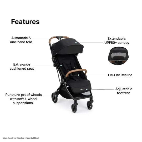 Maxi-Cosi Eva3 Lightweight Compact Stroller