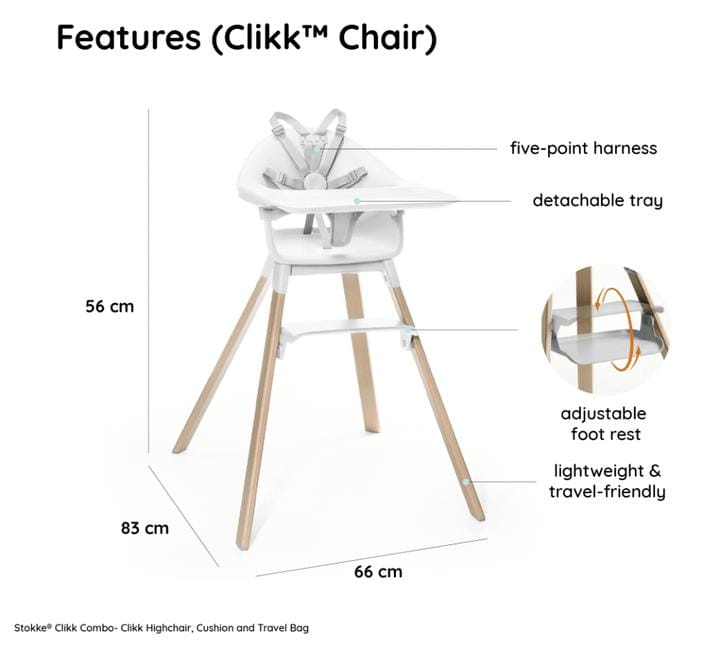 Stokke Clikk High Chair Beech Wood
