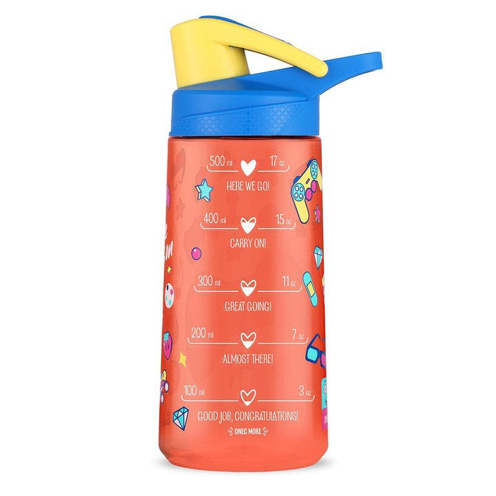 Rabitat Flip Lock Tritan Water bottle for kids 550 ml water bottle for school Sparky Pack of 1