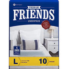 Friends Premium Underpads Large 60 X 90 Cm Super Absorbent Polymer and Soft Surface 10s Pack