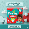 Pampers Baby Dry Pants Size 6 28 Count 13 to 19kg Made in United Kingdom