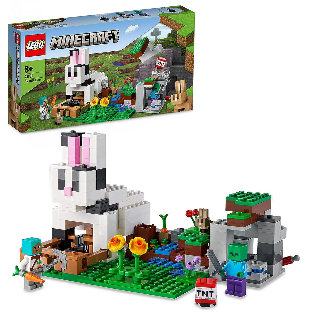 Lego 21181 Minecraft The Rabbit Ranch Building Kit For 340 Pcs Ages 8 plus