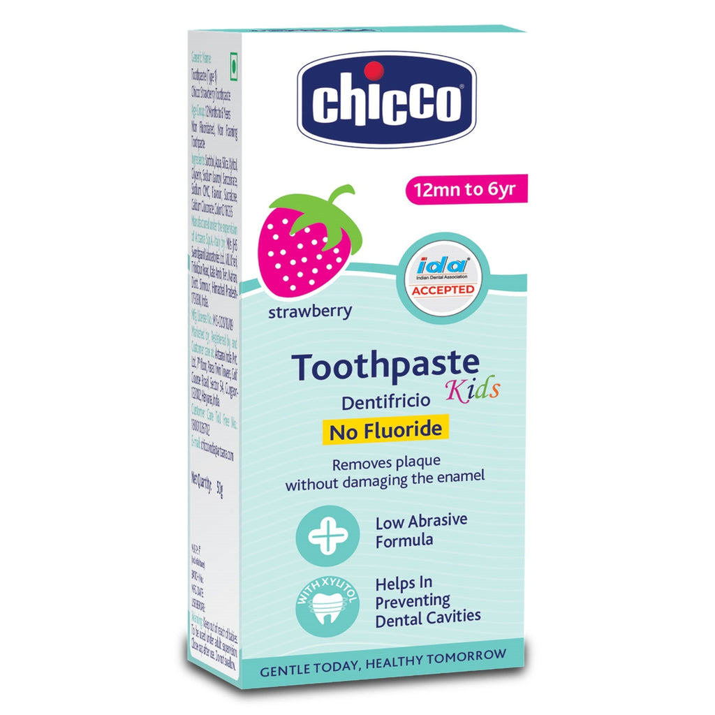 Chicco Strawberry Flavour Toothpaste for 12 Months to 6 Year Kids 50 gm