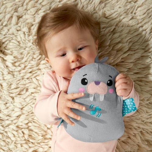 Fisher Price Fisher Price Chill Vibes Walrus Soother Take Along Musical Plush Toy with Calming Vibrations for Infants