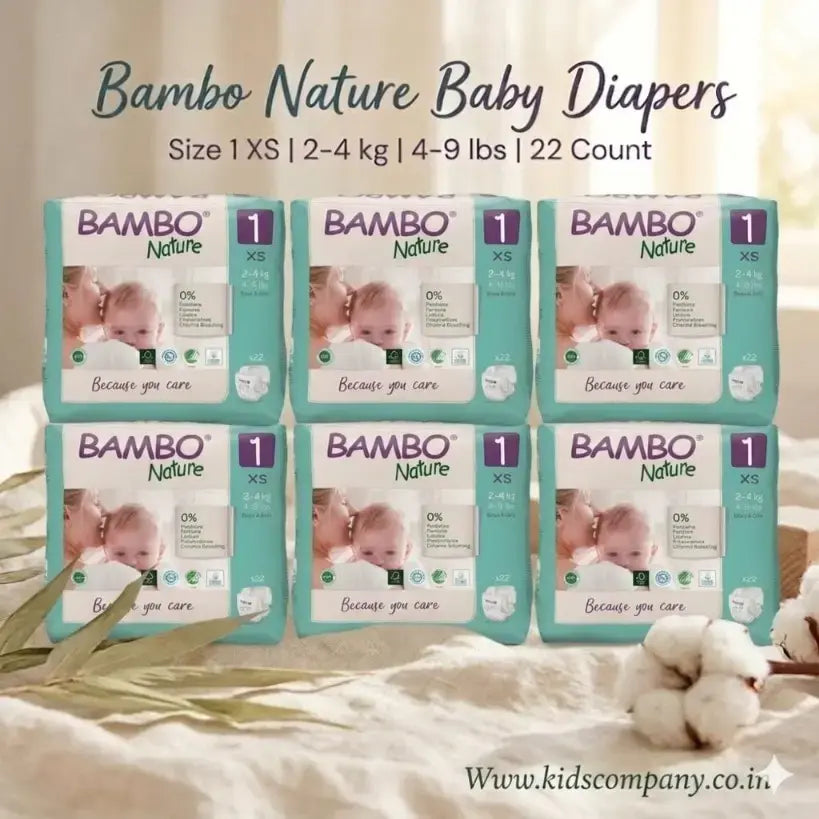 Bambo Nature Baby Diapers Size 1 Xs 2 to 4 kg 22 Count