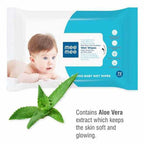 Mee Mee Caring Baby Wet Wipes With Aloe Vera Extracts 72 pcs Sheets pack of 1