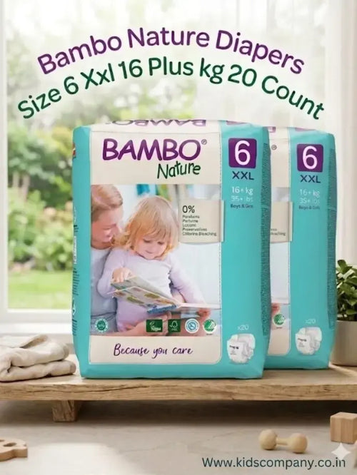 Bambo Nature Diapers Size 6 Xxl 16 Plus kg 20 Count