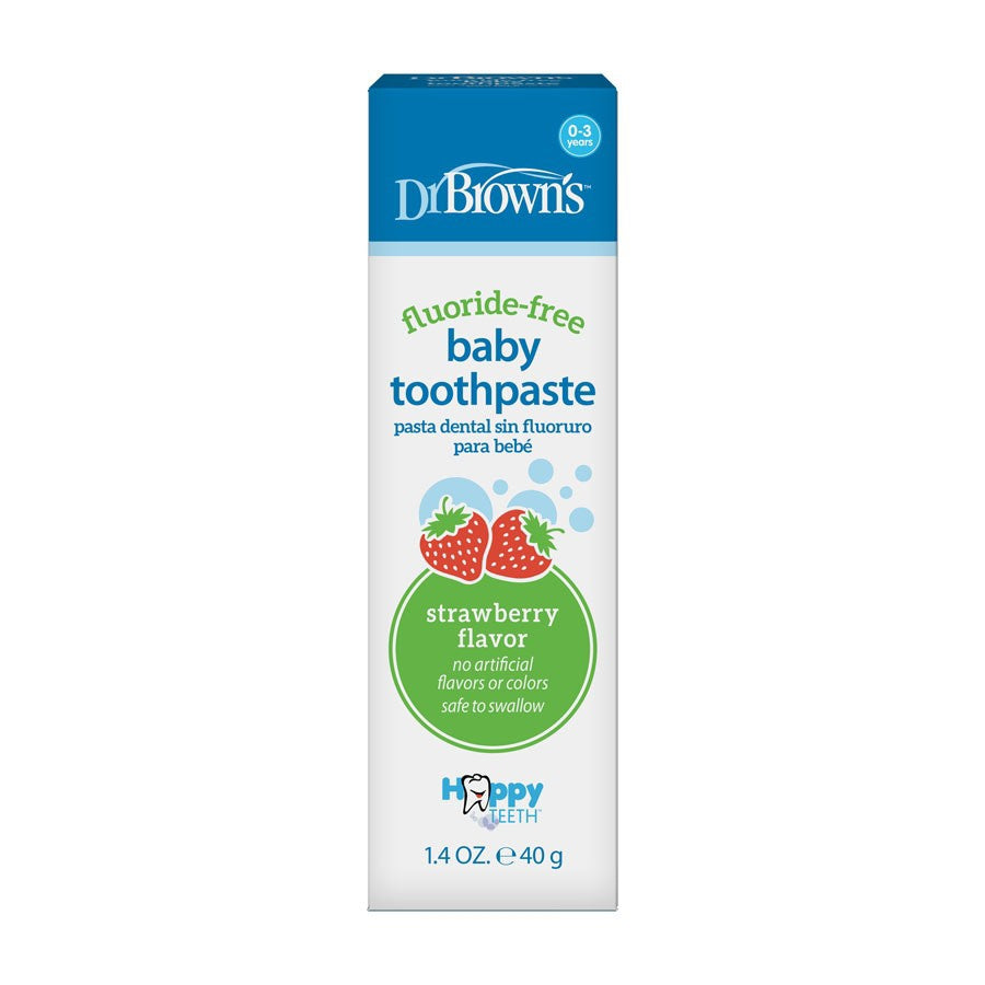 Dr Browns Baby Toothpaste Strawberry Flavor Toddlers and Kids Love Fluoride Fre Made in the Usa 0 to 3 years 1p4oz