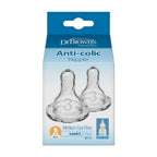 Dr Browns Natural Flow Narrow Baby Bottle Silicone Nipple 2 Pack Level3 6 to 9 Months