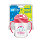 Dr Browns Soft Spout Transition Cup W Handles Pink Deco