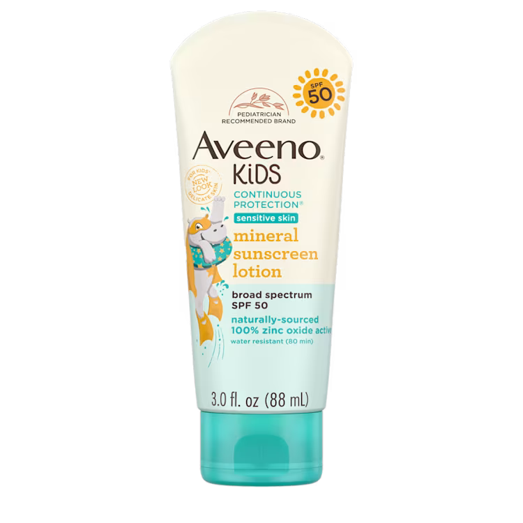 Aveeno Kids Continuous Protection Mineral Sunscreen SPF 50 88ml