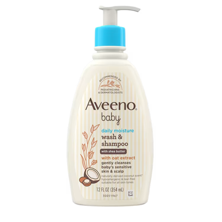 Aveeno Baby Daily Moisture 2-in-1 Body Wash & Shampoo 12 FL OZ 354 ML