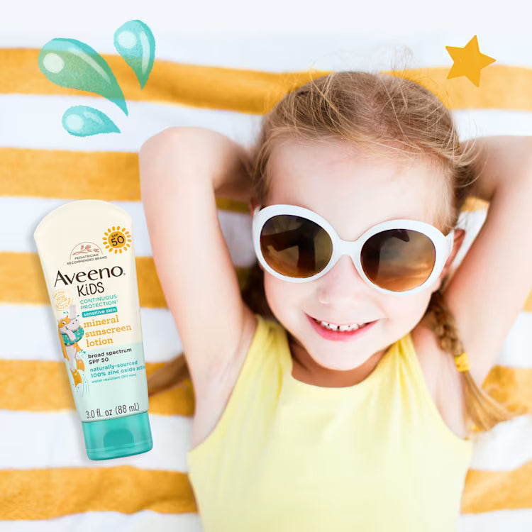 Aveeno Kids Continuous Protection Mineral Sunscreen SPF 50 88ml