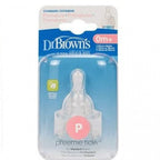 Dr Browns 292 Intl Preemie Flow Silicone Narrow Neck Nipple 2 Pack